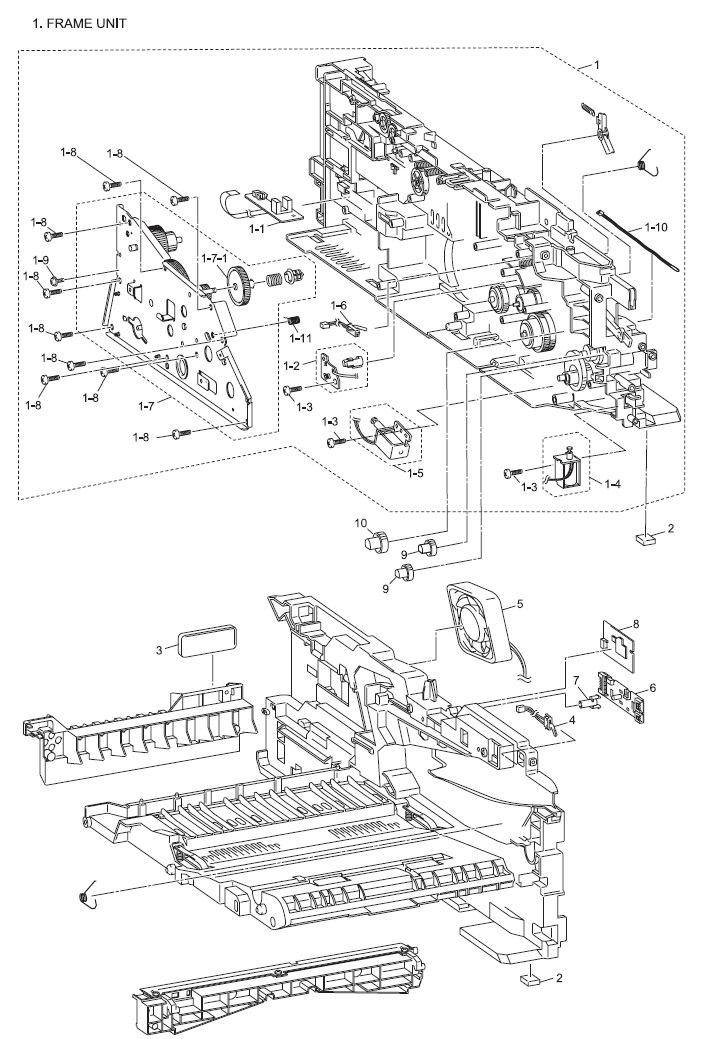 Brother MFC 7450 Parts List and Illustrated Parts Diagrams
