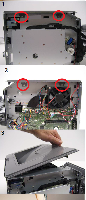 Dell-2350d-top-cover-removal