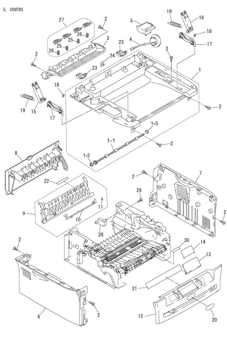 Brother Dcp 7020 Parts List And Illustrated Parts Diagrams