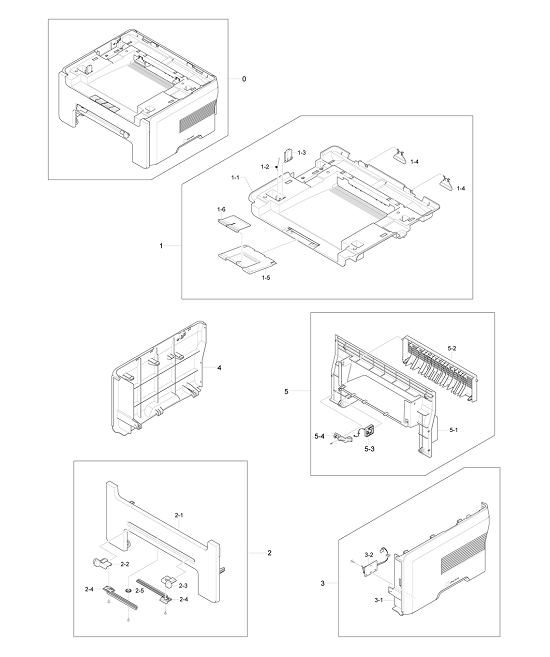 PL 2 Xerox Workcentre 3119 Housing Base Assembly