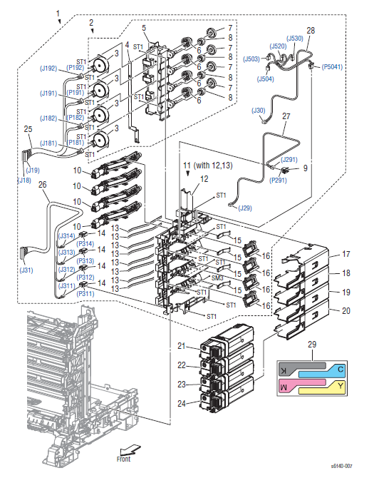 Xerox Phaser 6140 Parts List 5.1 Toner Dispenser